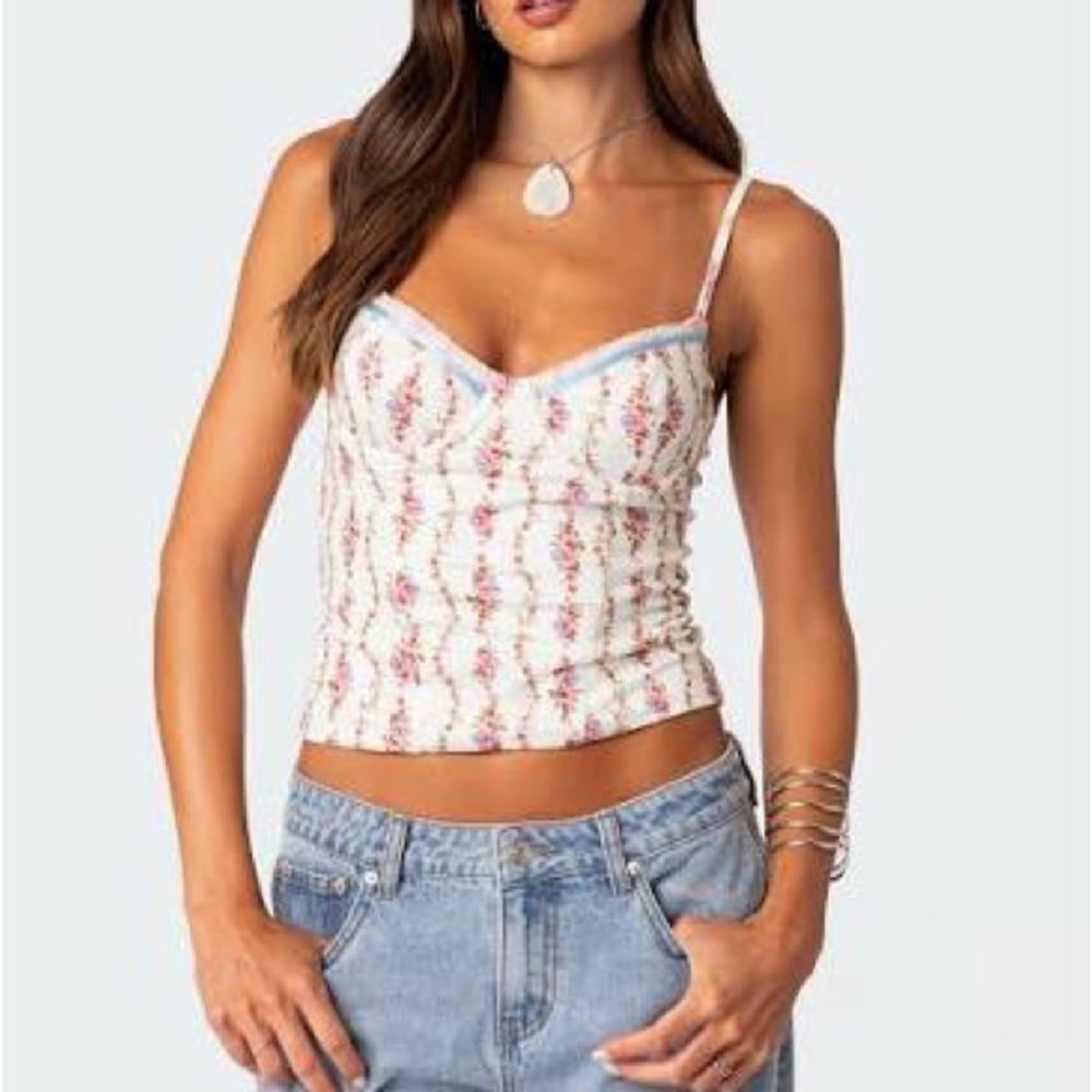 edikted floral corset top